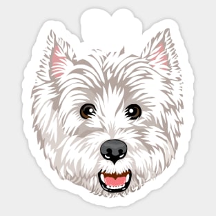 Ruby the westie  (please message me BEFORE you order to add your own name) Sticker